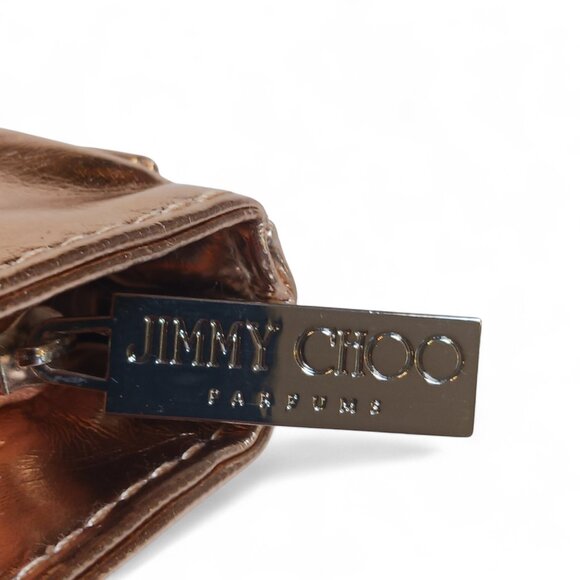 Jimmy Choo Metallic Rose Gold Cosmetic Bag – NWOT, Promotional Pouch - Picture 5 of 11
